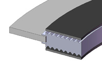 Kammprofile gasket with integral outer ring